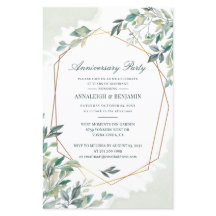 Convite de festas de Aniversário do Casamento Euca