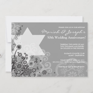 Convite de festas de Aniversário do Casamento Jud