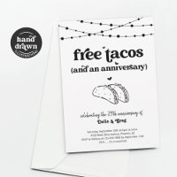 Convite de festas de aniversário do Free Taco Funn