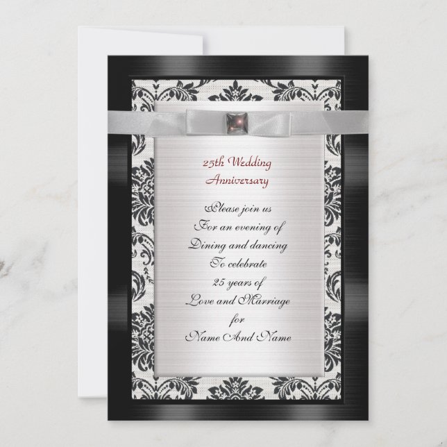 convite de festas de aniversário preto e branco (Frente)