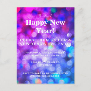 Convite de festas de Ano Novo