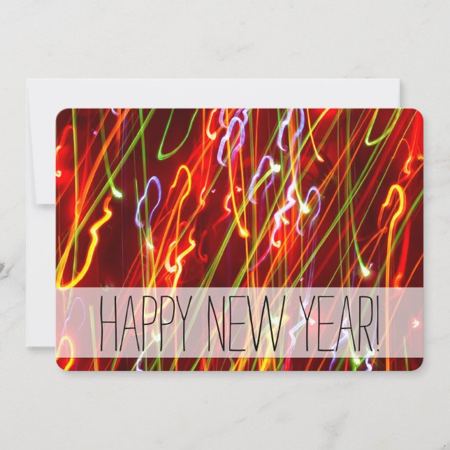 Convite de festas de Ano Novo das Luzes de Feriado (Frente)