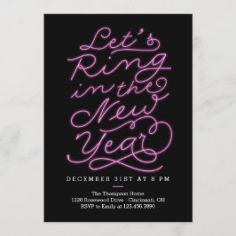 Convite de festas de Ano Novo do Brilho