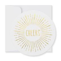 Convite de festas de Ano Novo Dourado Faux