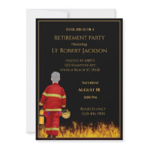 Convite de festas de Aposentação da Chama de Bombe