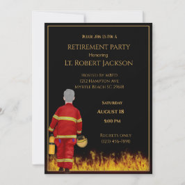 Convite de festas de Aposentação da Chama de Bombe