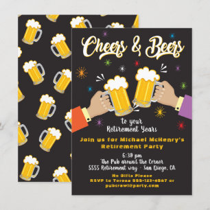Convite de festas de Aposentação de Cervejas e Che