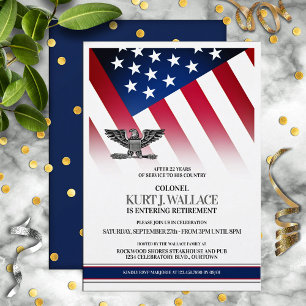 Convite de festas de Aposentadoria Militar de Águ