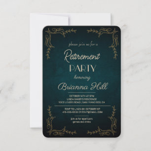 Convite de festas de aposentadoria personalizada e