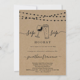 Convite de festas de aposentadoria surpreendido