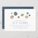 Convite de festas de Aquarela do Sistema Solar (Frente/Verso)