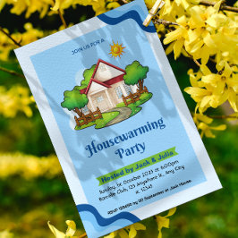 Convite de festas de Aquecimento Doméstico Verde A