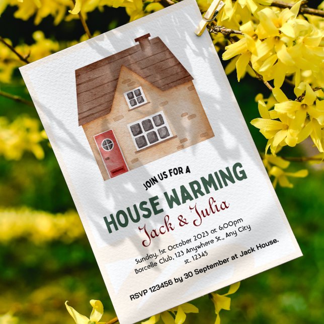 Convite de festas de Aquecimento Doméstico White B (Criador carregado)