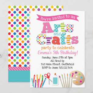 Convite de festas de Artes e Artesanatos