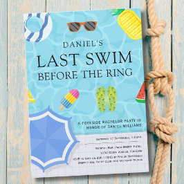 Convite de Festas de Bachelor do Poolside