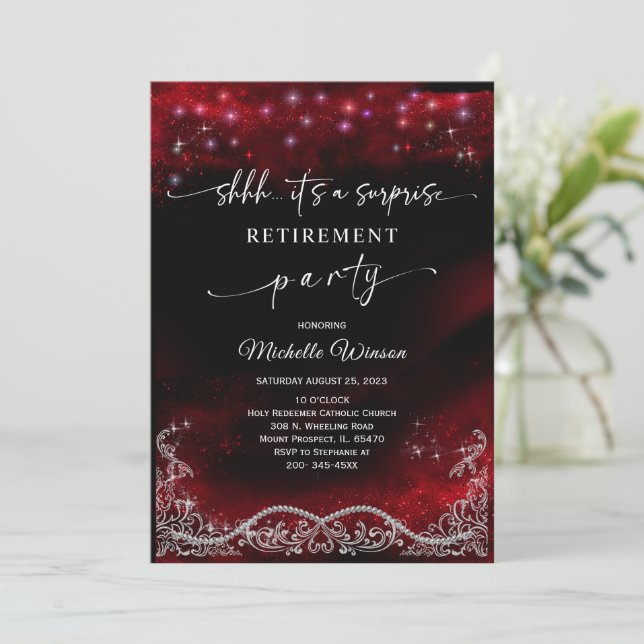 Convite de festas de Baixa (Em pé/Frente)