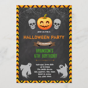 Convite de festas de bash do Halloween Boo