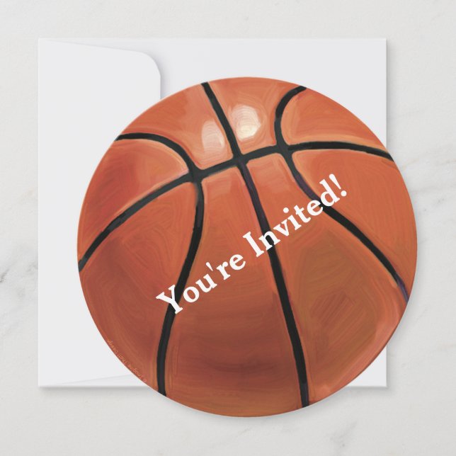 Convite de festas de basquete (Frente)