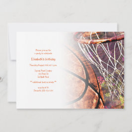 Convite de festas de basquetebol feminino