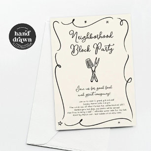 Convite de festas de Bloco de Vizinhança