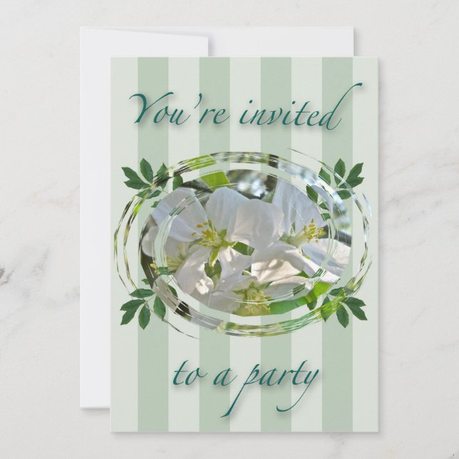 Convite de festas de Blossomas de Maçã (Frente)