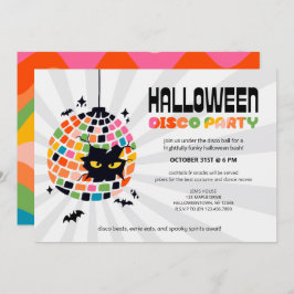 Convite de festas de Bola Disco Halloween
