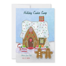 Convite de festas de Bolachas de Natal