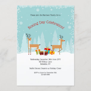 Convite de festas de Boxing Day