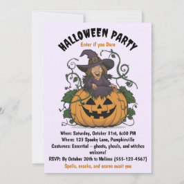 Convite de festas de Bruxas de Halloween