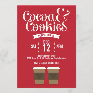 Convite de festas de cacau e de cookies