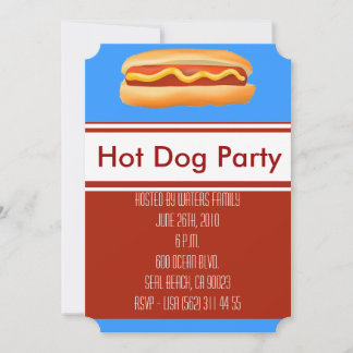 Convite de festas de cachorro quente