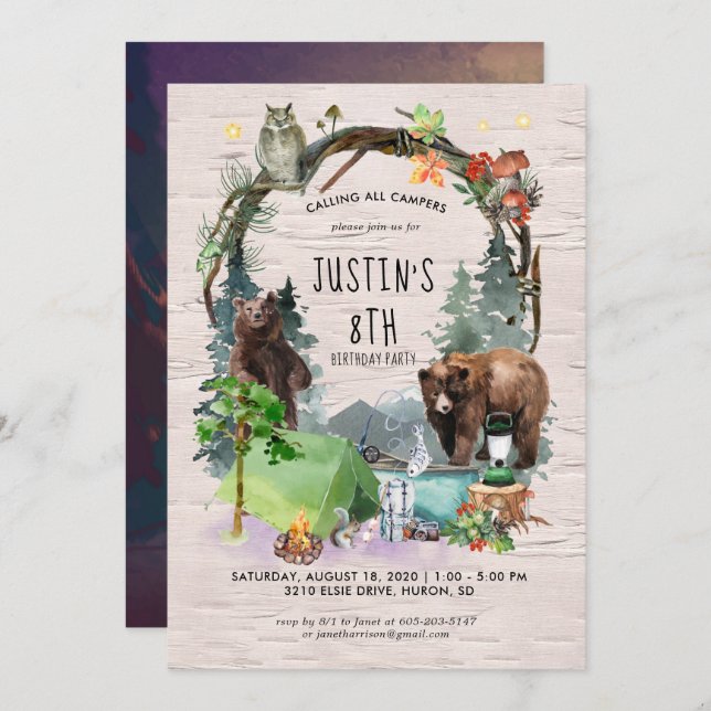 Convite de festas de Campanha (Frente/Verso)