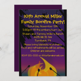 Convite de festas de Campfire