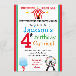 Convite de festas de Carnaval de Diversão e Jogos