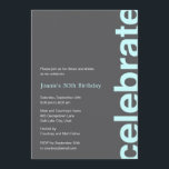 Convite de festas de Celebração Moderna - Turquesa<br><div class="desc">Receba um evento fabuloso com este chico e encantador convite da Celebração Moderna de Berry Berry Sweet. Mais cores e itens correspondentes disponíveis.</div>