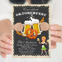 Convite de festas de Cerveja Oktoberfest/ Octoberf