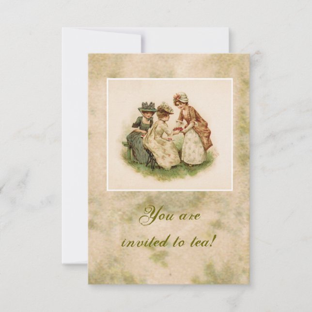 Convite de festas de chá (Frente)