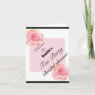 convite de festas de chá de boas-vindas