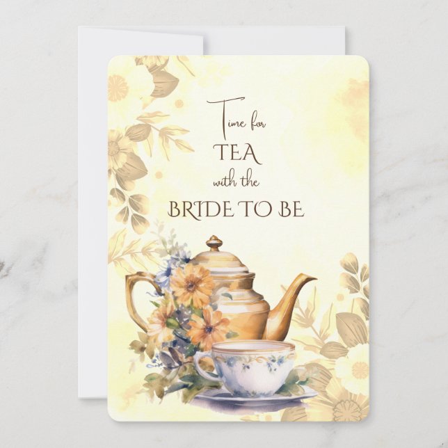 Convite de festas de chá de Chá de panela de outon (Frente)