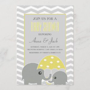 Convite de festas de Chá de fraldas de guarda-chu