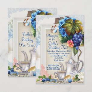 Convite de festas de chá de jardim