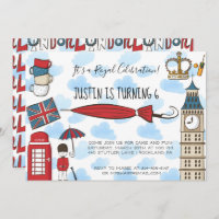 Convite de festas de Chamada de Londres