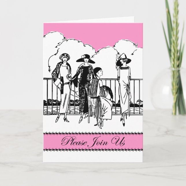 Convite de festas de chapéu cancer, com aspecto fa (Frente)