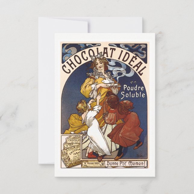 Convite de festas de chocolate (Frente)