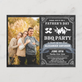 Convite de festas de CHURRASCO de fotos do dia de