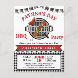 Convite de festas de CHURRASCO para grelhar e arre