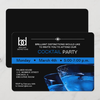 convite de festas de cocktail empresarial