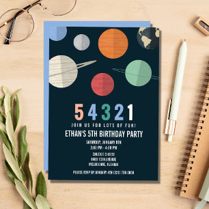 Convite de festas de Contagem de Aniversário do T
