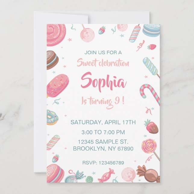 Convite de festas de Convite de Aniversário da Can (Frente)