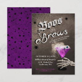 Convite de festas de Coquetel Boos e Brews